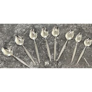 Oneida Community Stainless Venetia 6 Oval Soup Spoons Table 1 Small Oval 1 Tsp